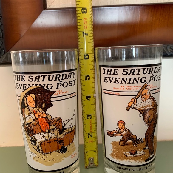2 Norman Rockwell Collectible Glasses 1987 Arby’s - Picture 8 of 9